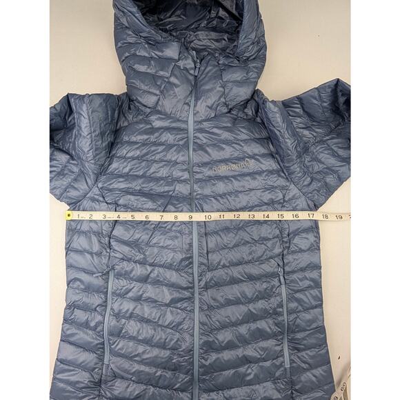 Noronna Women's Trollveggen Down800 Hooded Infinity Puffer Jacket Blue Small - Picture 8 of 15
